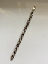 Load image into Gallery viewer, Thick Width Vintage Sterling Silver Rope Bracelet
