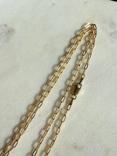 Load image into Gallery viewer, Italian Gold Vermeil Paperclip Link Chain 20”
