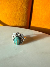 Load image into Gallery viewer, Vintage Turquoise Sterling Silver Ring Size 7
