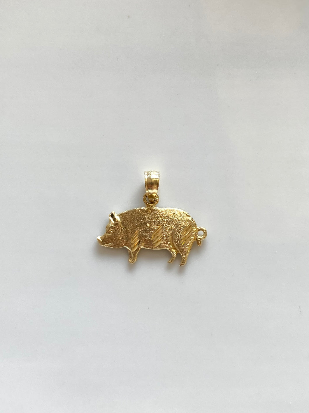 Pig 14k Yellow Gold Charm