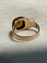 Load image into Gallery viewer, Antique Intaglio Citrine 14k Rosey Gold Ring Size 7
