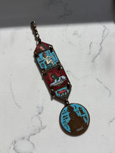 Load image into Gallery viewer, Antique Enamel Brass Egyptian Watch Fob
