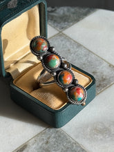 Load image into Gallery viewer, Spiny Oyster and Royston Turquoise Sterling Silver Ring Size 9.25
