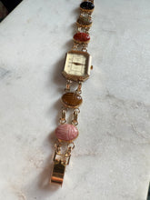 Load image into Gallery viewer, Vintage Gold Plated Scarab Beetle Watch 5.5”
