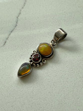 Load image into Gallery viewer, Opal &amp; Garnet Sterling Silver Pendant
