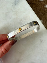 Load image into Gallery viewer, Sterling Silver &amp; Brass Screw Bangle Bracelet

