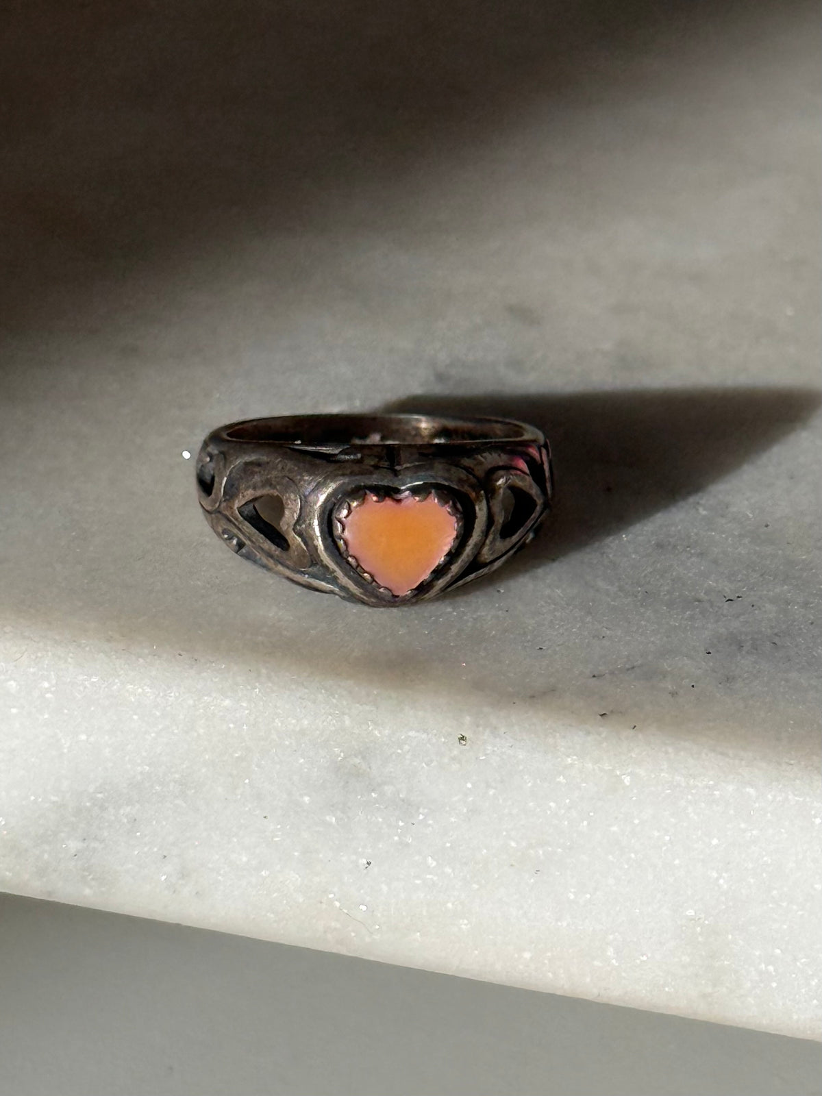 Sterling Silver Heart Ring Size 4.25