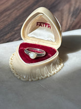 Load image into Gallery viewer, Vintage Pearl Sterling Silver Ring Size 7.75
