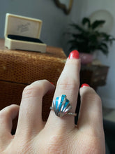 Load image into Gallery viewer, Turquoise Inlay Sterling Silver Ring
