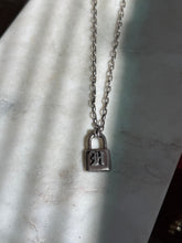 Load image into Gallery viewer, ‘H’ Lock Sterling Silver Chain 17.5”
