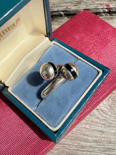 Load image into Gallery viewer, Black Enamel Mexico Sterling Silver Bypass Ring Size 7.75
