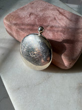 Load image into Gallery viewer, Vintage Diamond Starburst Oval Locket Sterling Silver Pendant
