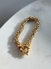 Load image into Gallery viewer, Byzantine Gold Vermeil Bracelet w/ Sailor Bolt Clasp 7.25”
