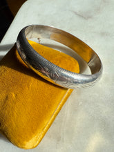 Load image into Gallery viewer, Vintage Etched Sterling Silver Bangle Bracelet
