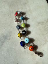 Load image into Gallery viewer, Sterling Silver Protection Eye Bracelet 8”
