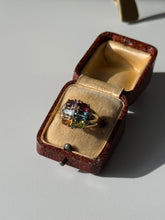 Load image into Gallery viewer, Colorful Multistone Gold Vermeil Ring Size 8
