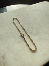 Load image into Gallery viewer, Italian Gold Vermeil Dainty Rope Chain 7.5”
