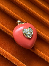Load image into Gallery viewer, Gold Vermeil Coral Heart Pendant
