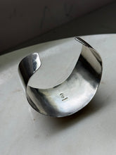 Load image into Gallery viewer, Vintage Solid Sterling Silver Thick Width Cuff Bracelet
