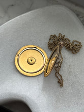 Load image into Gallery viewer, Antique 1/20 12k Gold Fill Starburst Locket Necklace 18”
