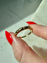 Load image into Gallery viewer, Vintage 14k Yellow Gold Natural Diamond Flush Set Band Size 9
