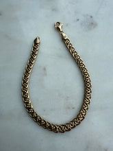 Load image into Gallery viewer, Vintage y2k Gold Vermeil Foxtail Bracelet 7.25”

