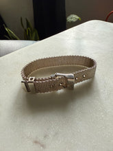 Load image into Gallery viewer, Mesh Buckle Sterling Silver Bracelet 6”-7”
