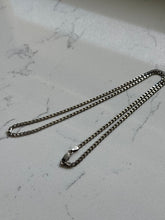 Load image into Gallery viewer, Vintage Cuban Curb Link Sterling Silver Chain 20”

