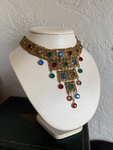 Load image into Gallery viewer, Vintage Goldette Caged Choker Collar Goldtone Necklace
