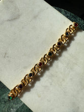 Load image into Gallery viewer, Vintage Gold Plated Costume Bracelet 7.5”
