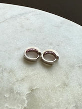 Load image into Gallery viewer, Pink Sterling Silver Clicker Hoops
