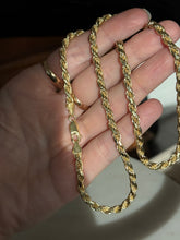 Load image into Gallery viewer, Italian Solid Gold Vermeil Rope Chain 20”
