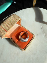 Load image into Gallery viewer, Vintage Sterling Silver Diamond Cut Dome Ring Size 6.75
