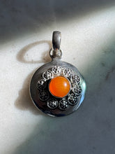 Load image into Gallery viewer, Orange Sterling Silver Pendant

