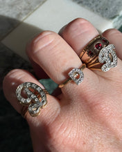 Load image into Gallery viewer, ‘D’ Diamond Initial 14k Gold Ring
