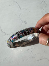 Load image into Gallery viewer, Chunky Enamel Sterling Bangle 8”
