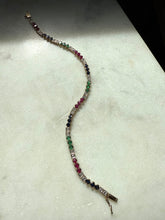 Load image into Gallery viewer, Ruby Emerald Blue Sapphire Diamond 10k Gold Bracelet 7”
