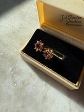 Load image into Gallery viewer, Garnet &amp; Ruby 14k Yellow Gold Push Back Earrings
