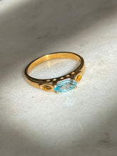 Load image into Gallery viewer, Blue Topaz Gold Vermeil Ring Size 9
