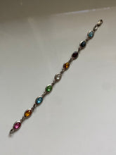 Load image into Gallery viewer, Multistone Sterling Silver Bracelet
