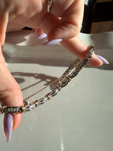Load image into Gallery viewer, Vintage Two-Toned 10k Gold 1.25ctw Diamond Tennis Bracelet
