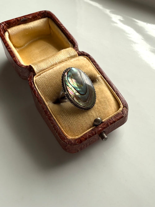 Abalone Shell Sterling Silver Ring