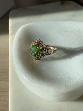Load image into Gallery viewer, Bright Green Gold Vermeil Ring Size 10.25
