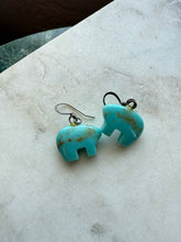 Load image into Gallery viewer, Dyed Howlite Bear Sterling Silver Earrings
