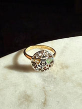 Load image into Gallery viewer, 10k Gold Fill &amp; Sterling Masonic Eastern Star Ring Size 8.25
