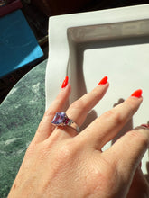 Load image into Gallery viewer, Purple Sterling Silver Ring Size 5.25

