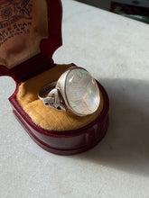 Load image into Gallery viewer, Sparkle Resin Sterling Silver Ring Size 9.25
