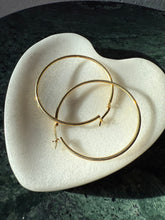 Load image into Gallery viewer, Gold Vermeil Hoop Earrings 2”
