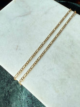 Load image into Gallery viewer, Italian Gold Vermeil Figaro Chain 20”
