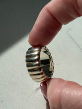 Load image into Gallery viewer, Ribbed Sterling Silver Ring Size 7
